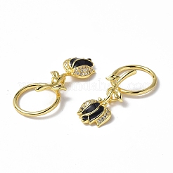 Chiusura a ginocchiera in ottone con micro pavé di zirconi chiari&nbsp;KK-P223-49G-01