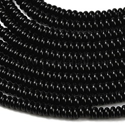 Natürliche schwarze Onyxperlenstränge&nbsp;G-L635-A01-4x2mm-01
