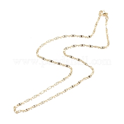 Halskette mit ovalen Gliederketten aus Messing für Frauen&nbsp;LS-NJEW-P265-09G
