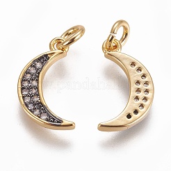 Breloques en laiton avec zircone cubique de micro pave&nbsp;ZIRC-E145-81G