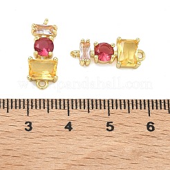 Messing Micro Pave Zirkonia Verbindungsstück Anhänger&nbsp;KK-H259-08G-01
