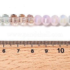 Chapelets de perles en verre électroplaqué&nbsp;EGLA-G039-09A-04