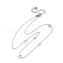 Collares de cadena de eslabones de estrella de acero inoxidable 304&nbsp;NJEW-R026-13P