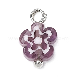 Handgemachte Millefiori Glas Charms&nbsp;PALLOY-JF04572-02
