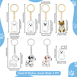 8 Stück 8 Stile Eisen pro Schlüsselanhänger&nbsp;KEYC-PH0002-27