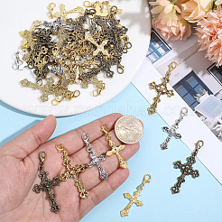 40 pieza de 4 decoraciones colgantes de aleación de estilo&nbsp;HJEW-ME00086