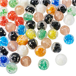 50 Stück handgefertigte leuchtende Bunte Malerei-Perlen&nbsp;LAMP-TA0002-17