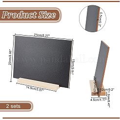2 Set Mini-Kreidetafelschilder mit Holzständer&nbsp;AJEW-NB0003-76