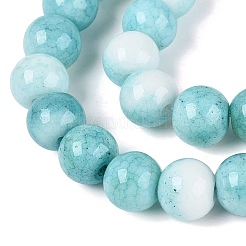 Brins de perles de verre teintées à effet ombré opaque&nbsp;GLAA-Q106-04A-08