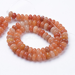 Chapelets de perle d'aventurine rouge naturel&nbsp;X-G-R408-5x8-18