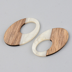 Pendentifs en résine opaque et bois de noyer&nbsp;RESI-S389-005A-C04