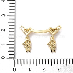 Anhänger aus Zirkonia aus Messing&nbsp;KK-M287-06G-C