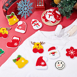 20 stücke 10 stil weihnachtsthema handtuch stickstoff nähen auf flecken&nbsp;PATC-FG0001-45