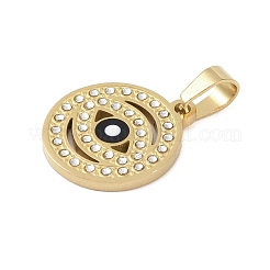 Placcatura ionica (ip) 304 ciondoli in strass smaltati in acciaio inossidabile&nbsp;STAS-Q325-03H-G