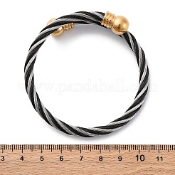 Bracelets joncs torques en acier inoxydable 304 pour femmes&nbsp;BJEW-P310-20MC