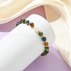 Pulseras redondas de cuentas de latón&nbsp;BJEW-JB13931