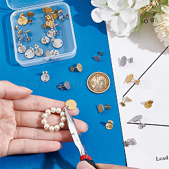 36 stücke 6 arten 304 edelstahl stud ohrring Zubehörse&nbsp;STAS-UN0056-38