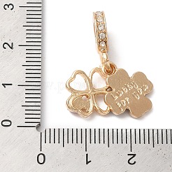 Zahnstangenüberzuglegierungs-Kristallrhinestone-europäische baumelnde Charme&nbsp;PALLOY-S189-26G