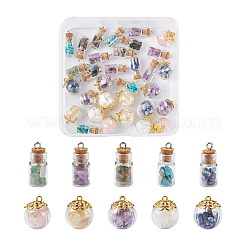 Pendenti con bottiglia di vetro in stile 40pz 2&nbsp;FIND-CD0001-21
