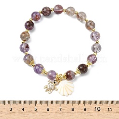 Bracelets en perles de quartz lodolite naturel&nbsp;BJEW-JB14149-01