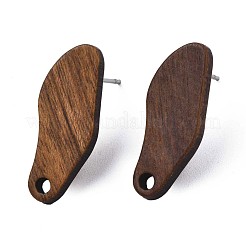 Accessoires de boucles d'oreilles en bois de noyer&nbsp;MAK-N032-045