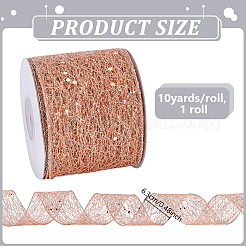 1 Rolle Polyesterbänder mit Pailletten&nbsp;OCOR-NB0002-48D