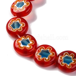 Handgemachte Millefiori Bunte Malerei Perlen Stränge&nbsp;LAMP-G164-04