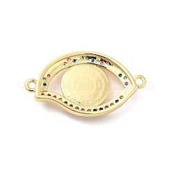 Messing-Mikropavé-Anhänger mit bunten Zirkonia-Verbindungsstücken&nbsp;KK-H434-04G