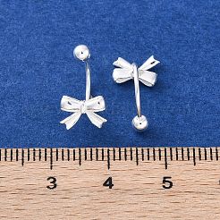 Orecchini a bottone in argento fine s999&nbsp;EJEW-F356-02S
