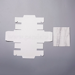 Schubladenboxen aus Papier mit Marmormuster&nbsp;CON-WH0071-06A