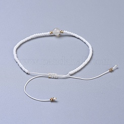 Nylonfaden geflochtene Perlen Armbänder&nbsp;BJEW-JB04346-09