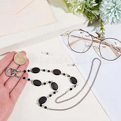 Chaînes de lunettes en perles ovales acryliques&nbsp;AJEW-CN0006-71B
