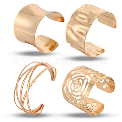 4 Stück 4 Stile Legierung & Eisen Armreifen für Frauen&nbsp;BJEW-CY0001-01