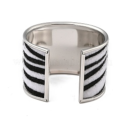 Bracelets manchette ouverts en alliage de polyuréthane&nbsp;BJEW-U014-01P-02
