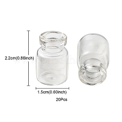 20 stücke mini süße kleine glas glas flaschen&nbsp;AJEW-YW0001-07