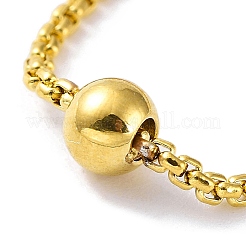 Ionenplattierung (IP) 304 Edelstahl runde Perlen Fingerringe&nbsp;RJEW-G298-08G
