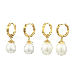 2 par de pendientes colgantes de aro de acero inoxidable 202&nbsp;EJEW-JE07174