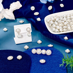 200 Stück 2 Stile Blumen-Legierung Glas Strass zum Aufnähen&nbsp;FIND-TA0006-31