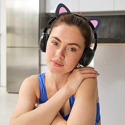 1 Paar Silikon-Katzenohr-Kopfhörer-Dekorationen&nbsp;DIY-CP0013-62B