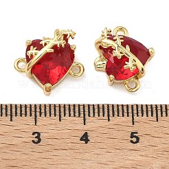 Anhänger mit klaren Zirkonia-Steinen in Pavé-Fassung aus Messing&nbsp;KK-F933-09B-G