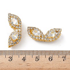 Perline zirconi micro pave  in ottone&nbsp;KK-S336-09G-A