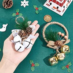 2 stücke 2 arten weihnachten glocke anhänger dekorationen&nbsp;HJEW-GF0001-34