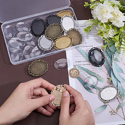 Kit fai da te per realizzare spille ovali&nbsp;DIY-ME0003-77