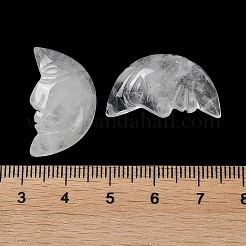 Lune de guérison sculptée en cristal de quartz naturel&nbsp;G-B062-06F