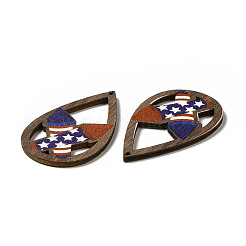 Anhänger aus Espenholz mit einseitig bedrucktem Motiv der amerikanischen Flagge&nbsp;WOOD-G014-01A