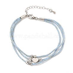 Bracelets à plusieurs brins en polyester&nbsp;FB-CBA983F-02P-02
