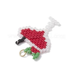 Pendenti con perline di semi di vetro 6 pz 6 colori&nbsp;PALLOY-MZ00913