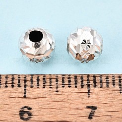 Strukturierte 925 Sterling Silber Perlen&nbsp;STER-T008-45S-02
