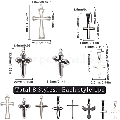 8 Stück 8 Stile 304 Edelstahlanhänger&nbsp;STAS-SC0009-08
