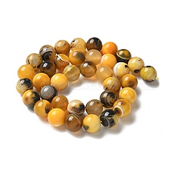 Chapelets de perles d'agate naturelle&nbsp;G-NH0001-G07-01